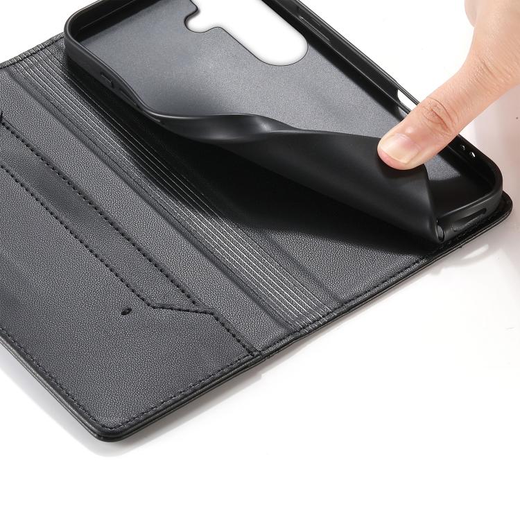Custodia per telefono in ecopelle con rivestimento magnetico RFID e cuciture a vista., For Samsung Galaxy S26 5G, For Samsung Galaxy S25 FE 5G, For Samsung Galaxy S25 Edge 5G, For Samsung Galaxy S25 5G / S24 5G