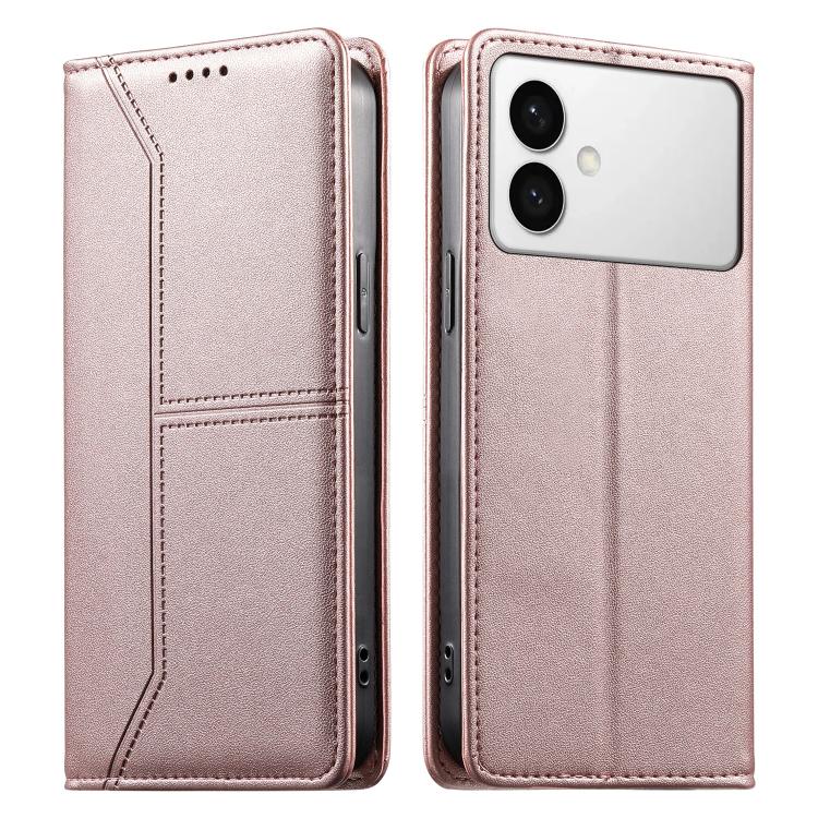 Custodia per telefono in ecopelle con rivestimento magnetico RFID e cuciture a vista., For Galaxy S26 FE 5G, For Samsung Galaxy S26+ 5G, For Samsung Galaxy S26 Edge 5G, For Samsung Galaxy S26 Ultra 5G