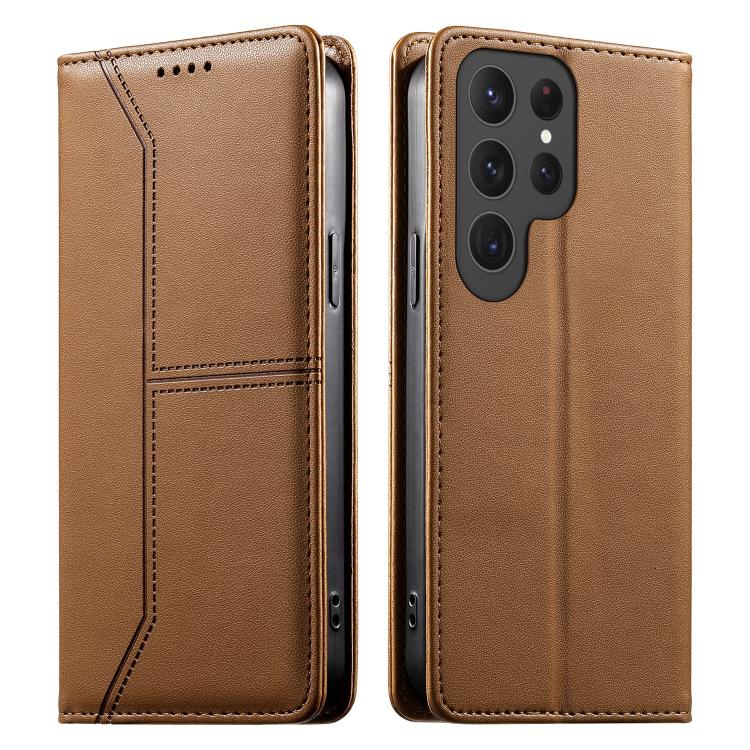 Custodia per telefono in ecopelle con rivestimento magnetico RFID e cuciture a vista., For Samsung Galaxy S25+ 5G / S24+ 5G, For Samsung Galaxy S25 Ultra 5G, For Samsung Galaxy S24 FE 5G, For Samsung Galaxy S24 Ultra 5G