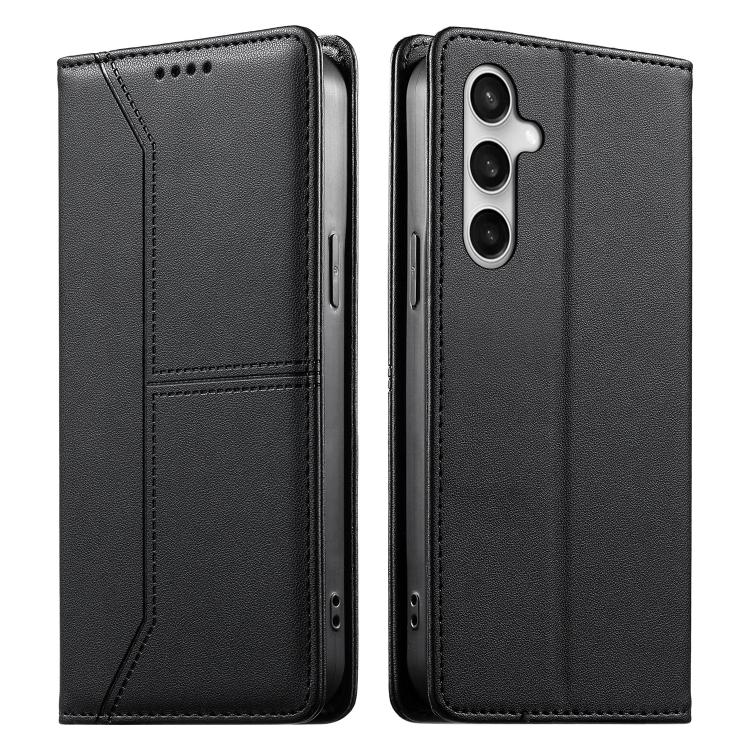 Custodia per telefono in ecopelle con rivestimento magnetico RFID e cuciture a vista., For Samsung Galaxy S26 5G, For Samsung Galaxy S25 FE 5G, For Samsung Galaxy S25 Edge 5G, For Samsung Galaxy S25 5G / S24 5G