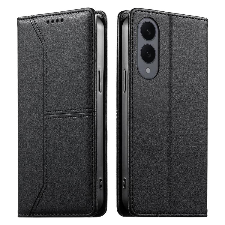 Custodia per telefono in ecopelle con rivestimento magnetico RFID e cuciture a vista., For Samsung Galaxy S26 5G, For Samsung Galaxy S25 FE 5G, For Samsung Galaxy S25 Edge 5G, For Samsung Galaxy S25 5G / S24 5G