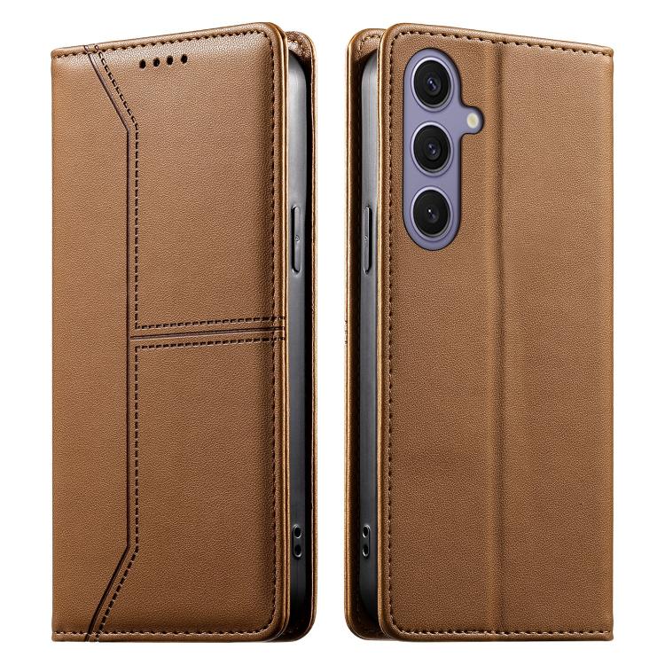 Custodia per telefono in ecopelle con rivestimento magnetico RFID e cuciture a vista., For Samsung Galaxy S25+ 5G / S24+ 5G, For Samsung Galaxy S25 Ultra 5G, For Samsung Galaxy S24 FE 5G, For Samsung Galaxy S24 Ultra 5G