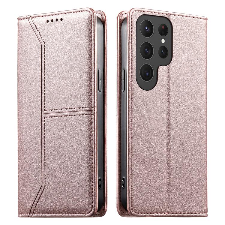 Custodia per telefono in ecopelle con rivestimento magnetico RFID e cuciture a vista., For Samsung Galaxy S23 FE 5G, For Samsung Galaxy S23 Ultra 5G, For Samsung Galaxy S23+ 5G, For Samsung Galaxy S23 5G