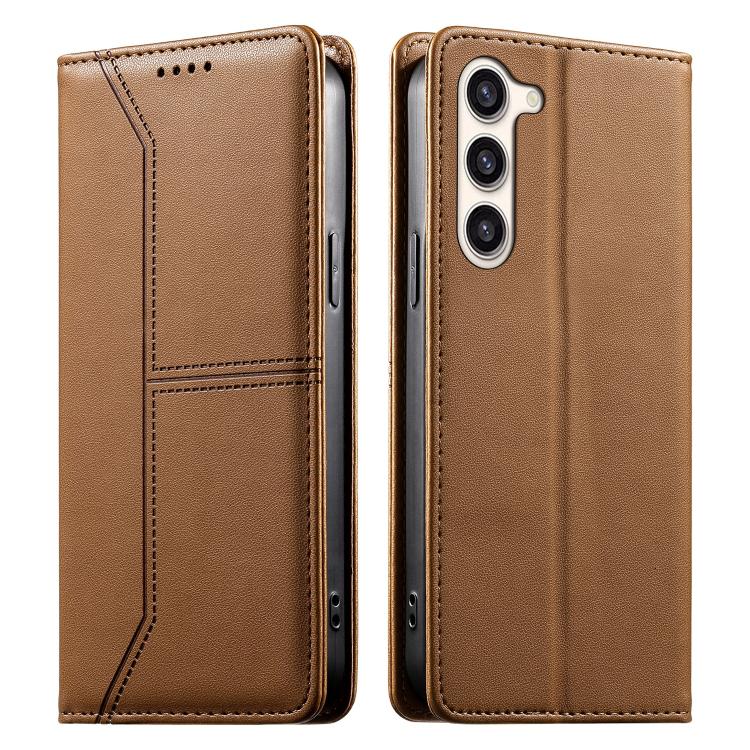 Custodia per telefono in ecopelle con rivestimento magnetico RFID e cuciture a vista., For Samsung Galaxy S23 FE 5G, For Samsung Galaxy S23 Ultra 5G, For Samsung Galaxy S23+ 5G, For Samsung Galaxy S23 5G