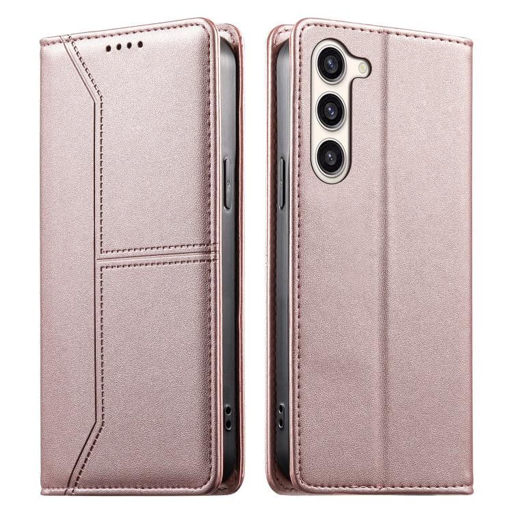 Custodia per telefono in ecopelle con rivestimento magnetico RFID e cuciture a vista., For Samsung Galaxy S23 FE 5G, For Samsung Galaxy S23 Ultra 5G, For Samsung Galaxy S23+ 5G, For Samsung Galaxy S23 5G