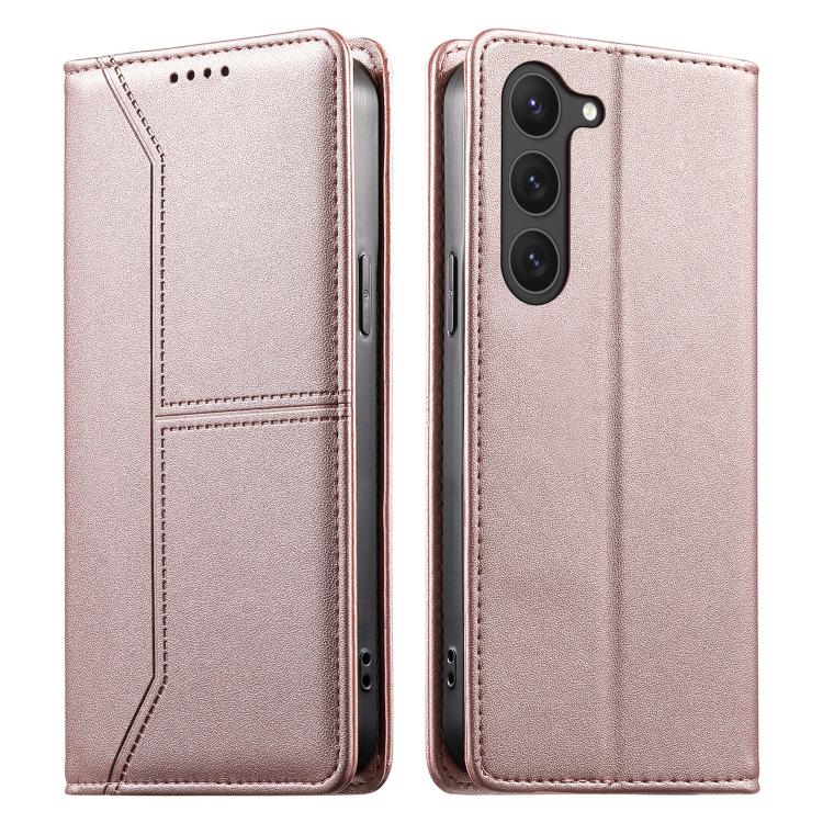 Custodia per telefono in ecopelle con rivestimento magnetico RFID e cuciture a vista., For Samsung Galaxy S23 FE 5G, For Samsung Galaxy S23 Ultra 5G, For Samsung Galaxy S23+ 5G, For Samsung Galaxy S23 5G