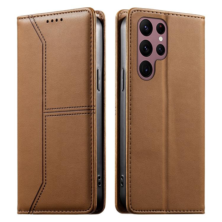 Custodia per telefono in ecopelle con rivestimento magnetico RFID e cuciture a vista., For Samsung Galaxy S20 FE, For Samsung Galaxy S22 Ultra 5G, For Samsung Galaxy S22+ 5G, For Samsung Galaxy S22 5G