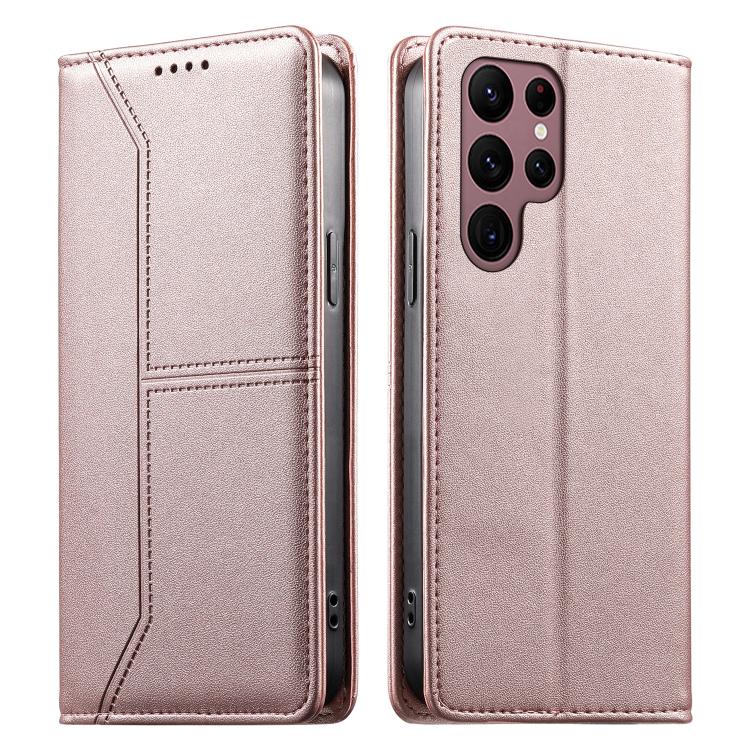 Custodia per telefono in ecopelle con rivestimento magnetico RFID e cuciture a vista., For Samsung Galaxy S20 FE, For Samsung Galaxy S22 Ultra 5G, For Samsung Galaxy S22+ 5G, For Samsung Galaxy S22 5G