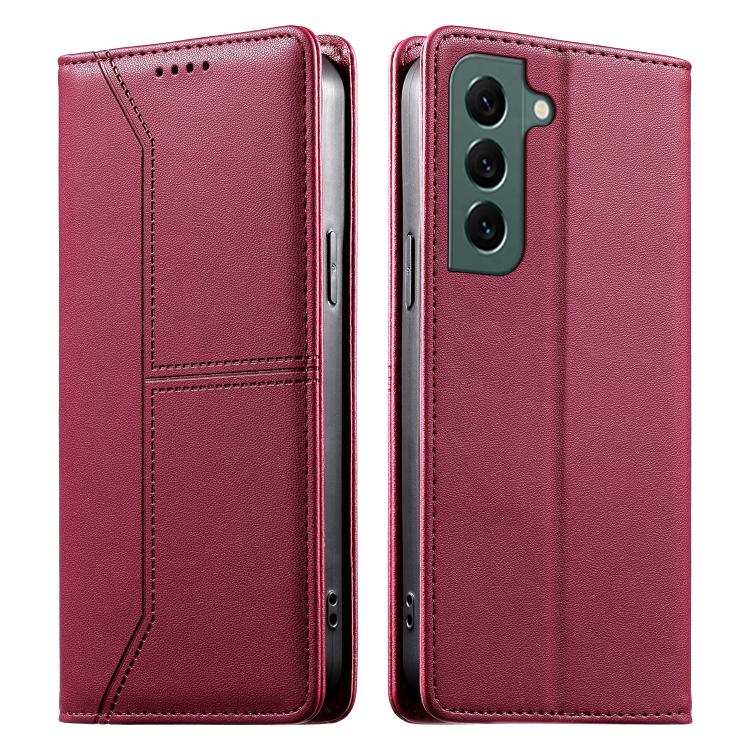 Custodia per telefono in ecopelle con rivestimento magnetico RFID e cuciture a vista., For Samsung Galaxy S20 FE, For Samsung Galaxy S22 Ultra 5G, For Samsung Galaxy S22+ 5G, For Samsung Galaxy S22 5G
