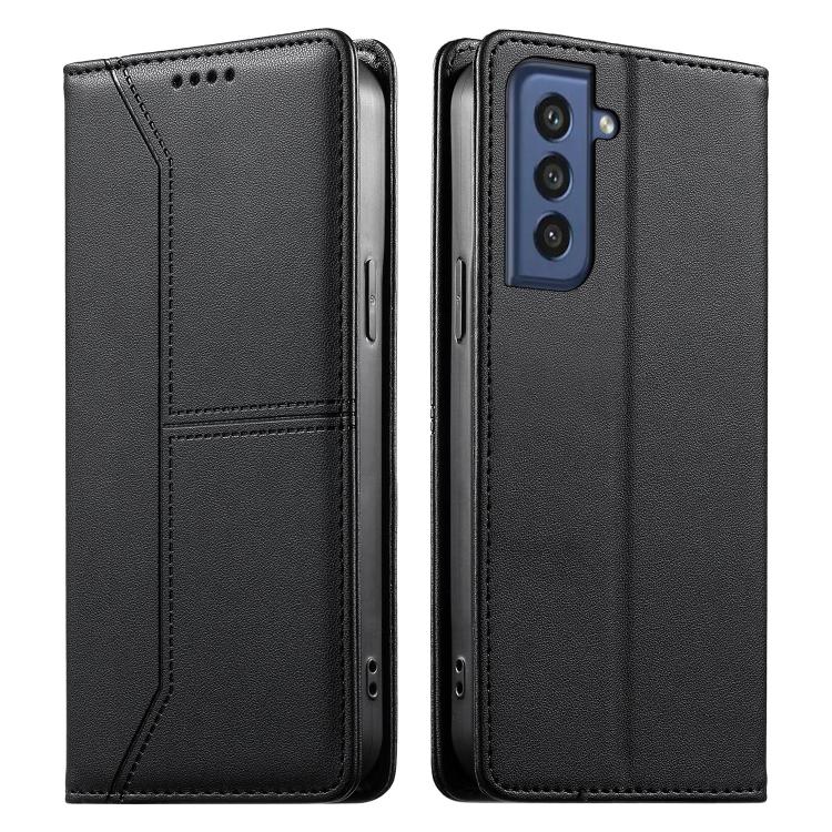 Custodia per telefono in ecopelle con rivestimento magnetico RFID e cuciture a vista., For Samsung Galaxy S21 FE 5G, For Samsung Galaxy S21 5G, For Samsung Galaxy S21+ 5G, For Samsung Galaxy S21 Ultra 5G