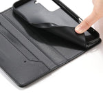 Custodia per telefono in ecopelle con rivestimento magnetico RFID e cuciture a vista., For Samsung Galaxy S21 FE 5G, For Samsung Galaxy S21 5G, For Samsung Galaxy S21+ 5G, For Samsung Galaxy S21 Ultra 5G