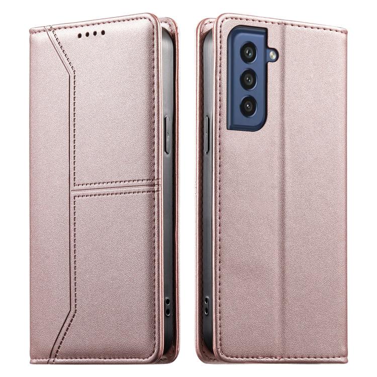 Custodia per telefono in ecopelle con rivestimento magnetico RFID e cuciture a vista., For Samsung Galaxy S21 FE 5G, For Samsung Galaxy S21 5G, For Samsung Galaxy S21+ 5G, For Samsung Galaxy S21 Ultra 5G