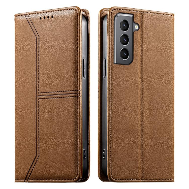 Custodia per telefono in ecopelle con rivestimento magnetico RFID e cuciture a vista., For Samsung Galaxy S21 FE 5G, For Samsung Galaxy S21 5G, For Samsung Galaxy S21+ 5G, For Samsung Galaxy S21 Ultra 5G