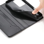 Custodia per telefono in ecopelle con rivestimento magnetico RFID e cuciture a vista., For Samsung Galaxy S20 Ultra, For Samsung Galaxy S20, For Samsung Galaxy S20+