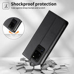 Custodia per telefono in ecopelle con rivestimento magnetico RFID e cuciture a vista., For Samsung Galaxy S20 Ultra, For Samsung Galaxy S20, For Samsung Galaxy S20+