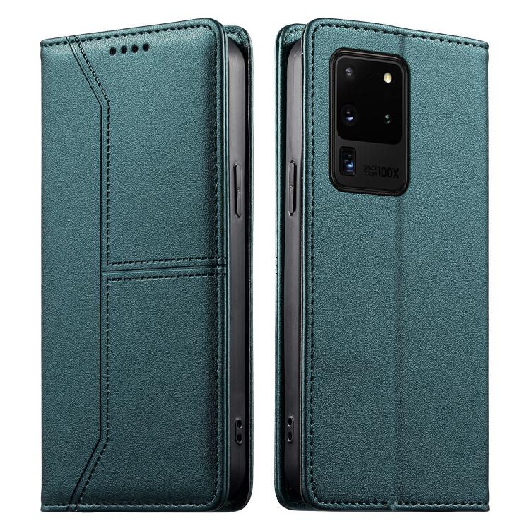 Custodia per telefono in ecopelle con rivestimento magnetico RFID e cuciture a vista., For Samsung Galaxy S20 Ultra, For Samsung Galaxy S20, For Samsung Galaxy S20+