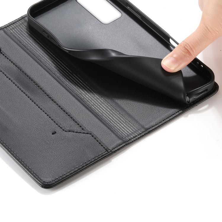 Custodia per telefono in ecopelle con rivestimento magnetico RFID e cuciture a vista., For Samsung Galaxy S20 FE, For Samsung Galaxy S22 Ultra 5G, For Samsung Galaxy S22+ 5G, For Samsung Galaxy S22 5G