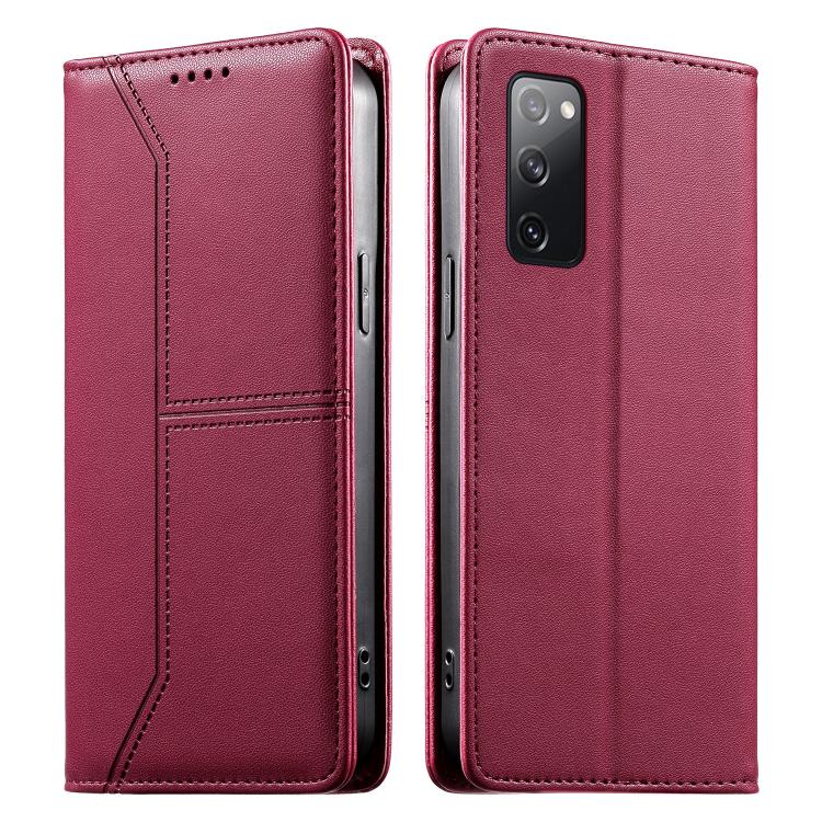 Custodia per telefono in ecopelle con rivestimento magnetico RFID e cuciture a vista., For Samsung Galaxy S20 FE, For Samsung Galaxy S22 Ultra 5G, For Samsung Galaxy S22+ 5G, For Samsung Galaxy S22 5G