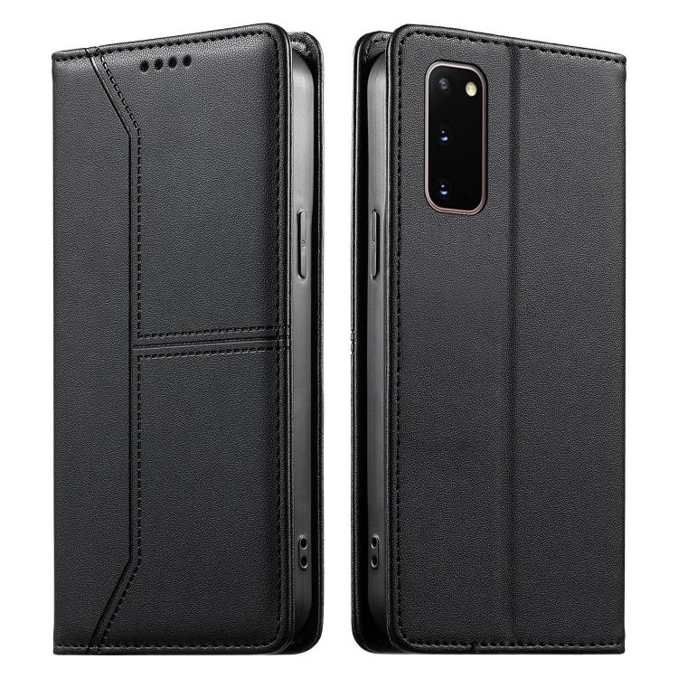 Custodia per telefono in ecopelle con rivestimento magnetico RFID e cuciture a vista., For Samsung Galaxy S20 Ultra, For Samsung Galaxy S20, For Samsung Galaxy S20+