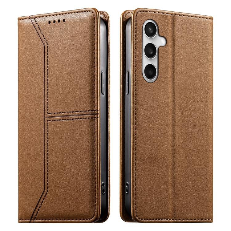 Custodia per telefono in ecopelle con rivestimento magnetico RFID e cuciture a vista., For Galaxy S26 FE 5G, For Samsung Galaxy S26+ 5G, For Samsung Galaxy S26 Edge 5G, For Samsung Galaxy S26 Ultra 5G