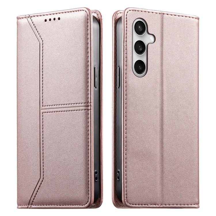 Custodia per telefono in ecopelle con rivestimento magnetico RFID e cuciture a vista., For Galaxy S26 FE 5G, For Samsung Galaxy S26+ 5G, For Samsung Galaxy S26 Edge 5G, For Samsung Galaxy S26 Ultra 5G