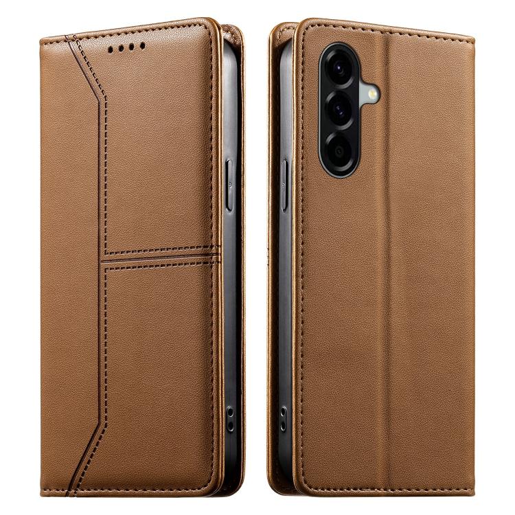 Custodia per telefono in ecopelle con rivestimento magnetico RFID e cuciture a vista., For Samsung Galaxy A57 5G, For Samsung Galaxy A37 5G, For Galaxy A27 5G, For Samsung Galaxy A26 5G / A16 / A17