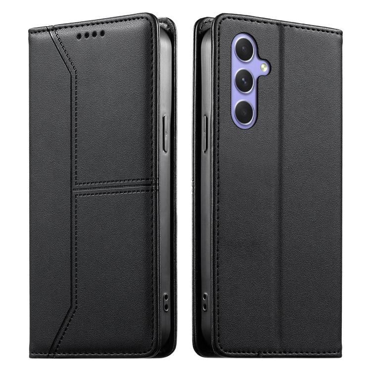 Custodia per telefono in ecopelle con rivestimento magnetico RFID e cuciture a vista., For Samsung Galaxy A55 5G, For Samsung Galaxy A35 5G, For Samsung Galaxy A05, For Samsung Galaxy A05s