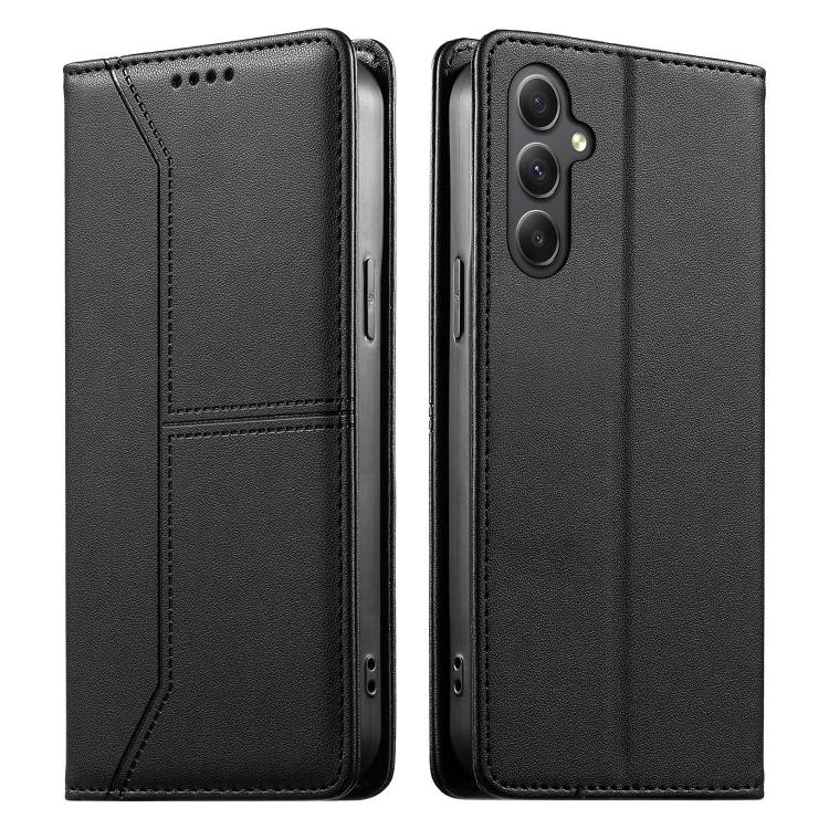 Custodia per telefono in ecopelle con rivestimento magnetico RFID e cuciture a vista., For Samsung Galaxy A55 5G, For Samsung Galaxy A35 5G, For Samsung Galaxy A05, For Samsung Galaxy A05s