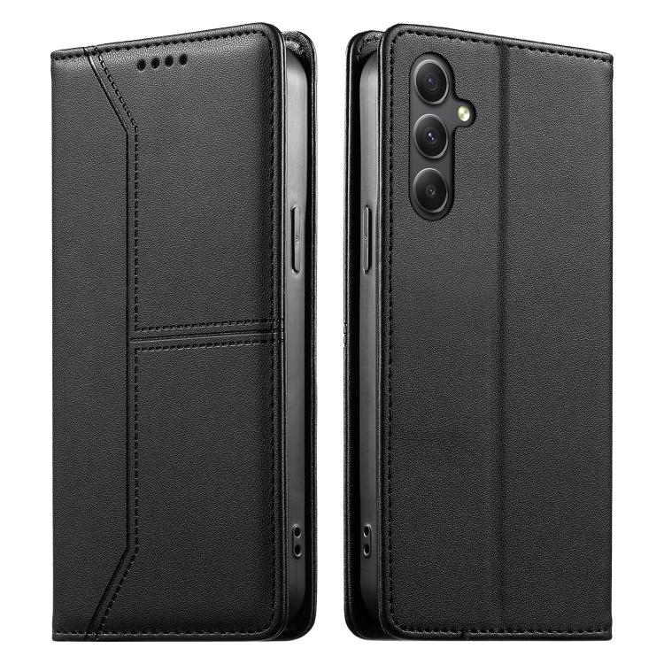 Custodia per telefono in ecopelle con rivestimento magnetico RFID e cuciture a vista., For Samsung Galaxy A25 5G Global, For Samsung Galaxy A24 4G, For Samsung Galaxy A14 4G / 5G, For Samsung Galaxy A34 5G