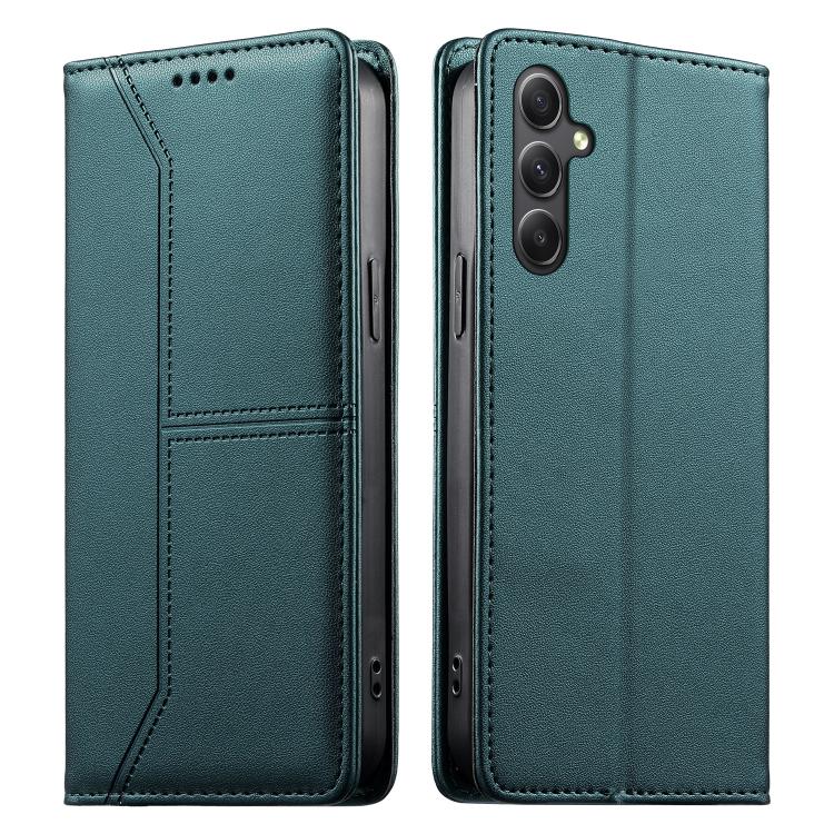 Custodia per telefono in ecopelle con rivestimento magnetico RFID e cuciture a vista., For Samsung Galaxy A25 5G Global, For Samsung Galaxy A24 4G, For Samsung Galaxy A14 4G / 5G, For Samsung Galaxy A34 5G