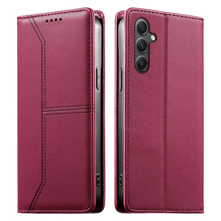 Custodia per telefono in ecopelle con rivestimento magnetico RFID e cuciture a vista., For Samsung Galaxy A25 5G Global, For Samsung Galaxy A24 4G, For Samsung Galaxy A14 4G / 5G, For Samsung Galaxy A34 5G