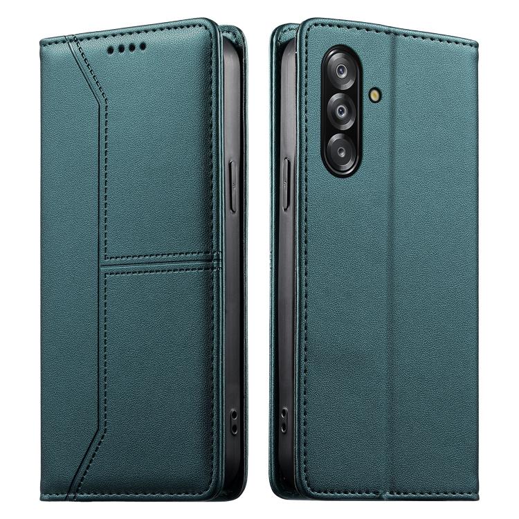 Custodia per telefono in ecopelle con rivestimento magnetico RFID e cuciture a vista., For Samsung Galaxy A57 5G, For Samsung Galaxy A37 5G, For Galaxy A27 5G, For Samsung Galaxy A26 5G / A16 / A17