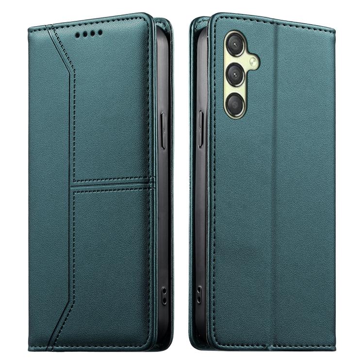 Custodia per telefono in ecopelle con rivestimento magnetico RFID e cuciture a vista., For Samsung Galaxy A25 5G Global, For Samsung Galaxy A24 4G, For Samsung Galaxy A14 4G / 5G, For Samsung Galaxy A34 5G
