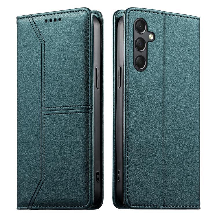 Custodia per telefono in ecopelle con rivestimento magnetico RFID e cuciture a vista., For Samsung Galaxy A25 5G Global, For Samsung Galaxy A24 4G, For Samsung Galaxy A14 4G / 5G, For Samsung Galaxy A34 5G
