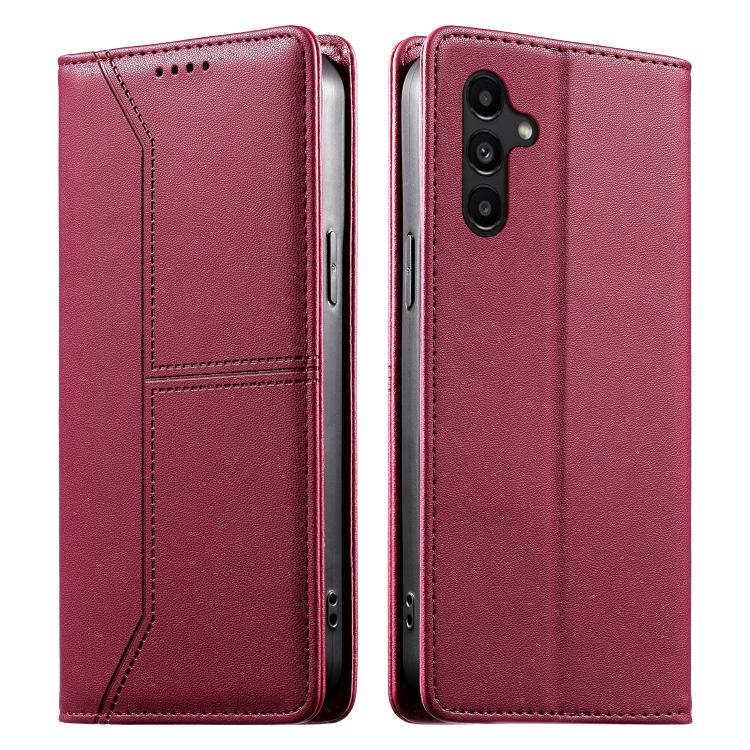 Custodia per telefono in ecopelle con rivestimento magnetico RFID e cuciture a vista., For Samsung Galaxy A06 / A07 4G / 5G, For Samsung Galaxy A56 5G, For Samsung Galaxy A36 5G, For Samsung Galaxy A15 4G / 5G