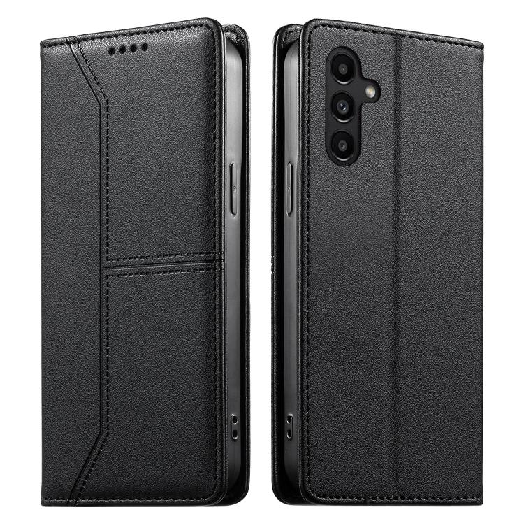 Custodia per telefono in ecopelle con rivestimento magnetico RFID e cuciture a vista., For Samsung Galaxy A25 5G Global, For Samsung Galaxy A24 4G, For Samsung Galaxy A14 4G / 5G, For Samsung Galaxy A34 5G
