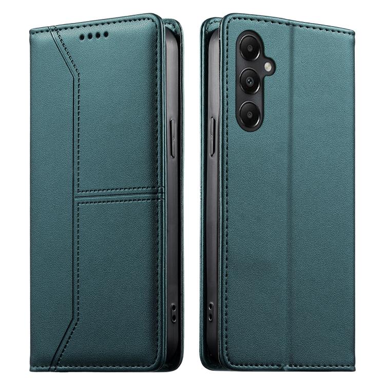 Custodia per telefono in ecopelle con rivestimento magnetico RFID e cuciture a vista., For Samsung Galaxy A55 5G, For Samsung Galaxy A35 5G, For Samsung Galaxy A05, For Samsung Galaxy A05s