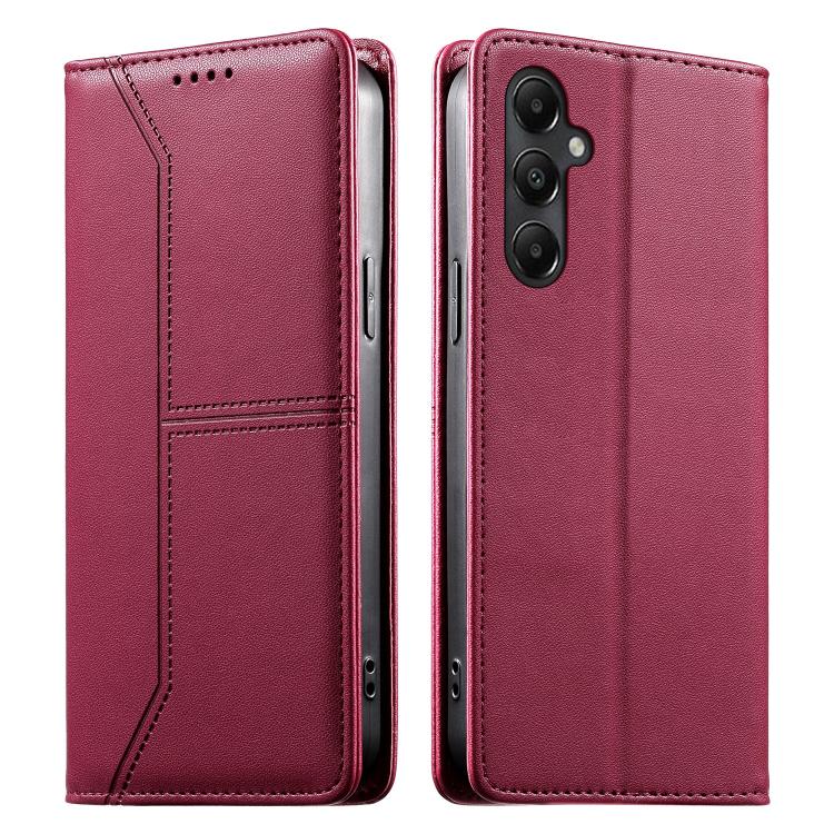 Custodia per telefono in ecopelle con rivestimento magnetico RFID e cuciture a vista., For Samsung Galaxy A55 5G, For Samsung Galaxy A35 5G, For Samsung Galaxy A05, For Samsung Galaxy A05s
