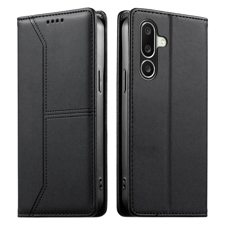 Custodia per telefono in ecopelle con rivestimento magnetico RFID e cuciture a vista., For Samsung Galaxy A57 5G, For Samsung Galaxy A37 5G, For Galaxy A27 5G, For Samsung Galaxy A26 5G / A16 / A17