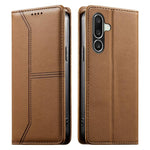 Custodia per telefono in ecopelle con rivestimento magnetico RFID e cuciture a vista., For Samsung Galaxy A57 5G, For Samsung Galaxy A37 5G, For Galaxy A27 5G, For Samsung Galaxy A26 5G / A16 / A17
