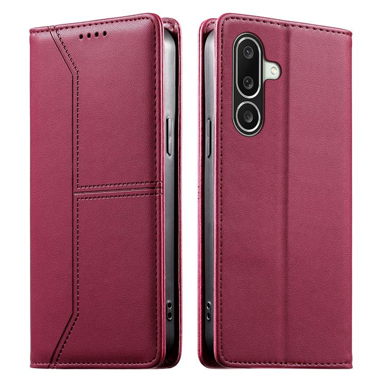 Custodia per telefono in ecopelle con rivestimento magnetico RFID e cuciture a vista., For Samsung Galaxy A57 5G, For Samsung Galaxy A37 5G, For Galaxy A27 5G, For Samsung Galaxy A26 5G / A16 / A17
