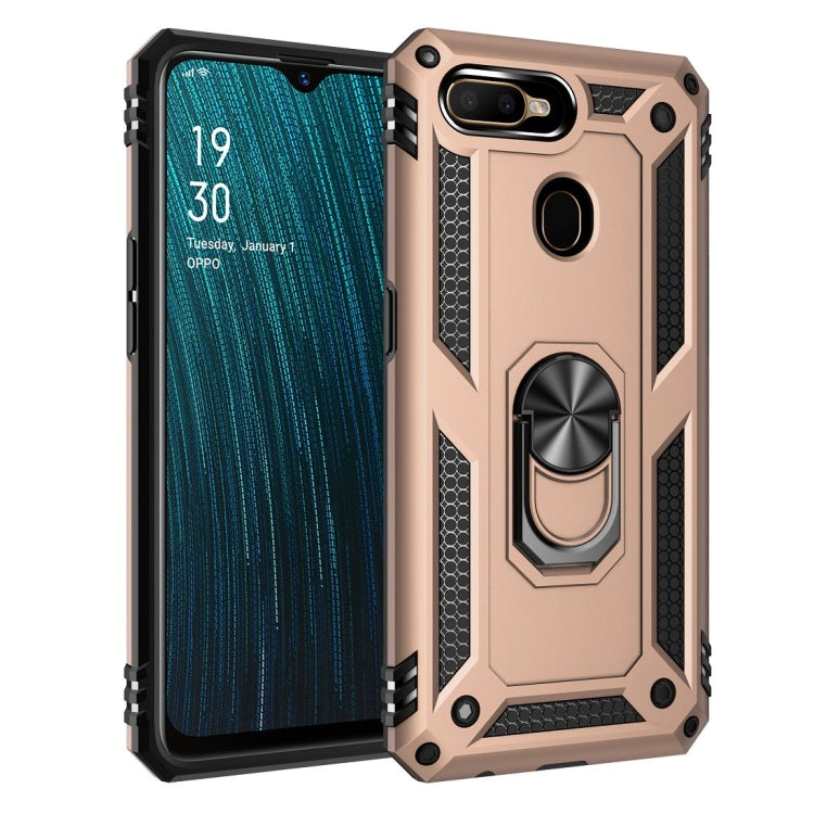 Custodia protettiva antiurto in TPU + PC con supporto girevole a 360 gradi, For OPPO A5s