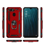 Custodia protettiva antiurto in TPU + PC con supporto girevole a 360 gradi, For OPPO A5s