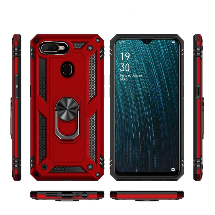 Custodia protettiva antiurto in TPU + PC con supporto girevole a 360 gradi, For OPPO A5s