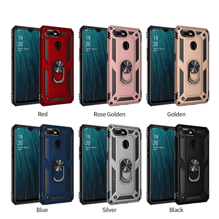 Custodia protettiva antiurto in TPU + PC con supporto girevole a 360 gradi, For OPPO A5s