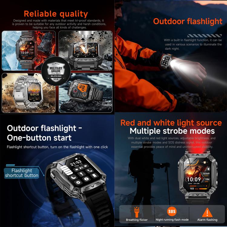 Smartwatch QS86 da 2,01 pollici, supporta chiamate Bluetooth, monitoraggio della frequenza cardiaca e dell'ossigeno nel sangue.