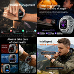 Smartwatch QS86 da 2,01 pollici, supporta chiamate Bluetooth, monitoraggio della frequenza cardiaca e dell'ossigeno nel sangue.