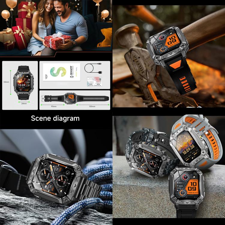Smartwatch QS86 da 2,01 pollici, supporta chiamate Bluetooth, monitoraggio della frequenza cardiaca e dell'ossigeno nel sangue.