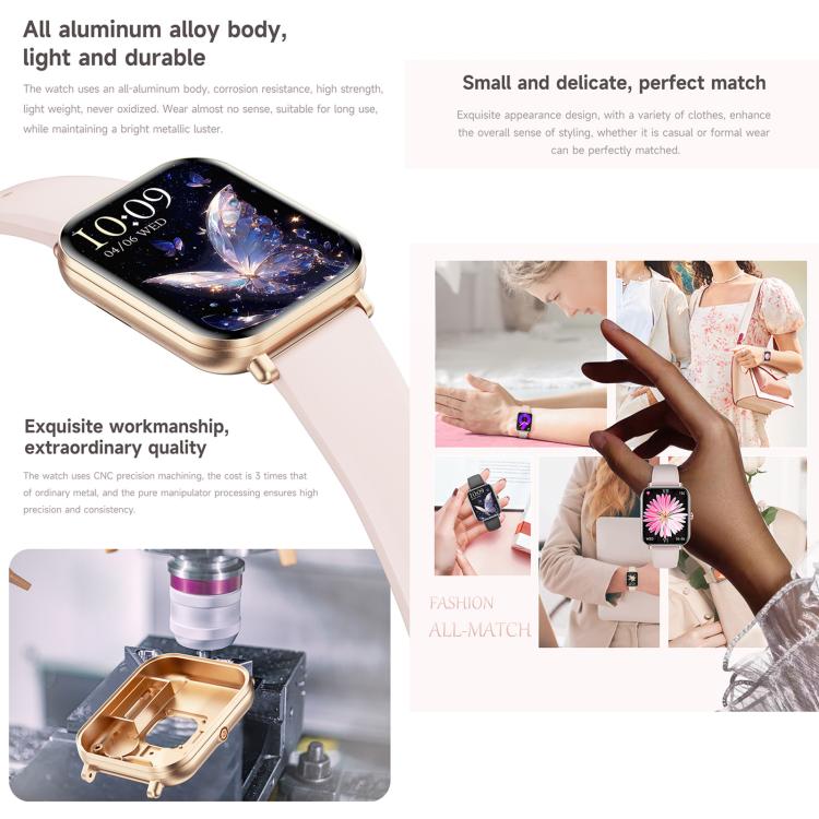 Smartwatch QS01 Pro da 1,75 pollici, supporta il monitoraggio della frequenza cardiaca, della pressione sanguigna e dell'ossigeno nel sangue.