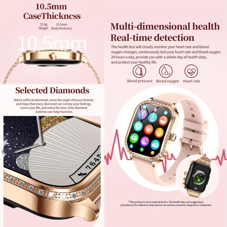QS01 Smartwatch da 1,75 pollici, supporta il monitoraggio della frequenza cardiaca, della pressione sanguigna e dell'ossigeno nel sangue.
